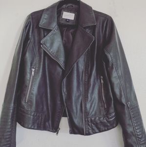 Faux leather jacket